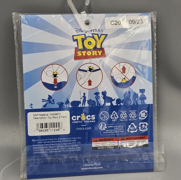 Crocs Jibbitz TOY STORY Charms 5 Pack Set Disney Woody Jessie Buzz Bo Peep Alien - Picture 5 of 5